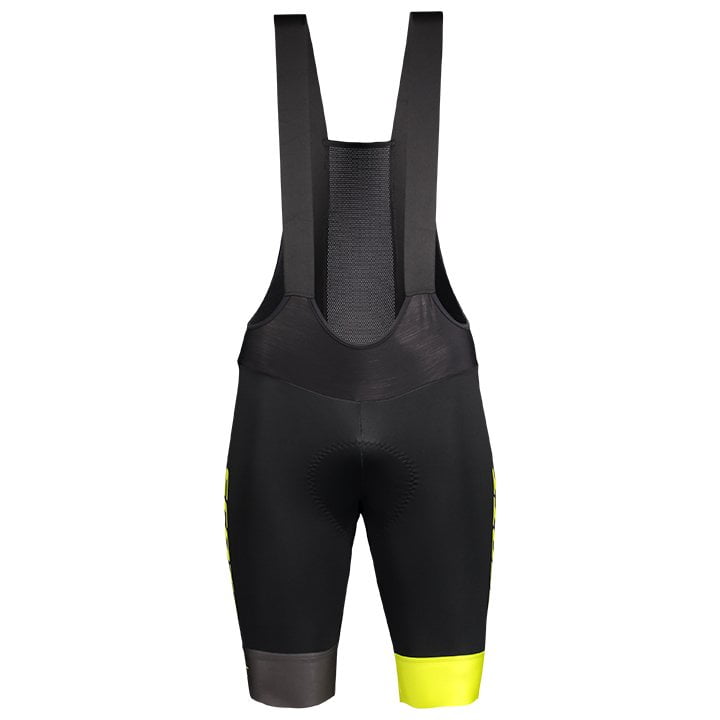 Fahrradhosen Herren SCOTT kurze Trägerhose RC Warm WB schwarz gelb