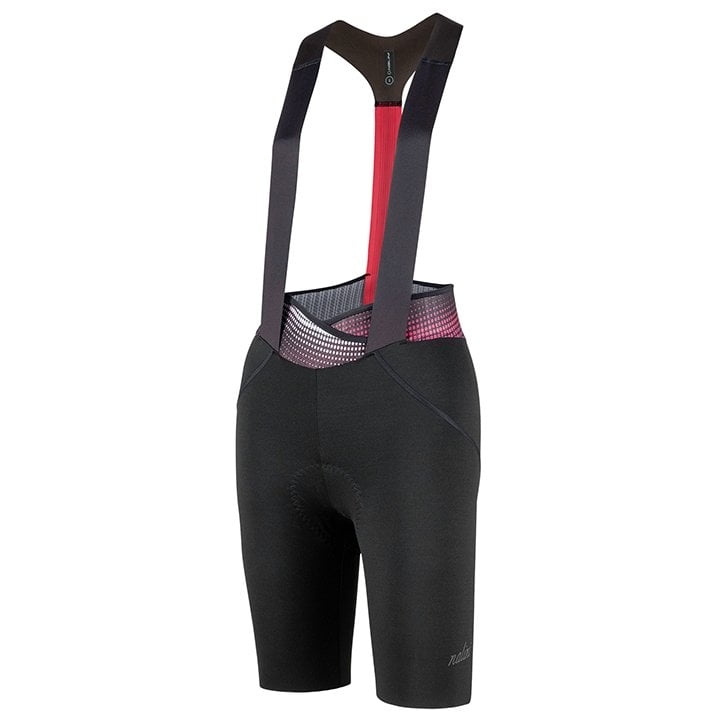 Fahrradhosen NALINI Damen Trägerhose Ergo schwarz rosa