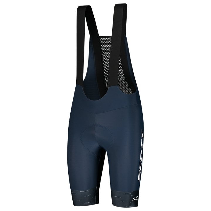 Fahrradhosen SCOTT kurze Trägerhose RC Pro weiß blau