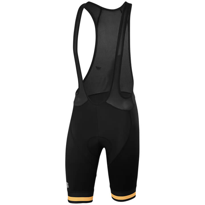 Fahrradhosen SPORTFUL kurze Trägerhose BodyFit Team Classic gold schwarz