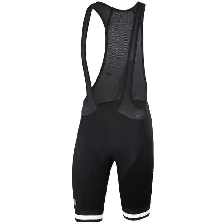 Fahrradhosen SPORTFUL kurze Trägerhose BodyFit Team Classic weiß schwarz