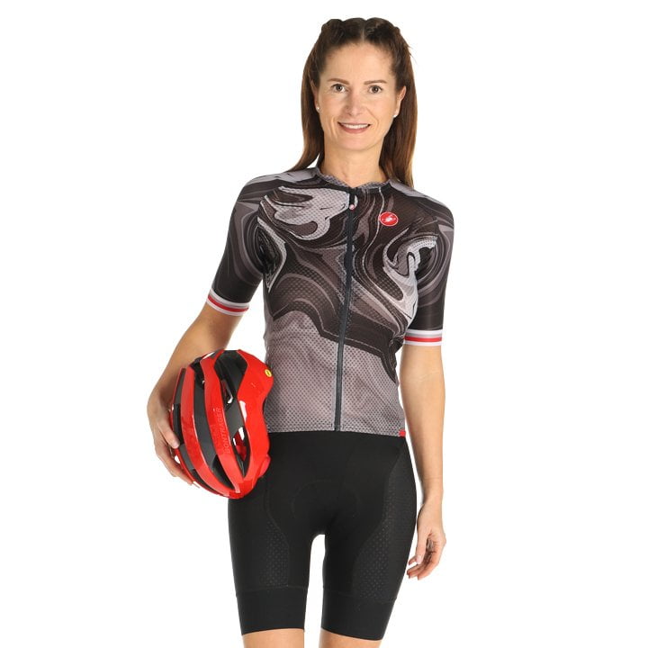 Fahrradhosen + Trikot CASTELLI Damen-Set (2 Teile) Climber''s 2.0 schwarz