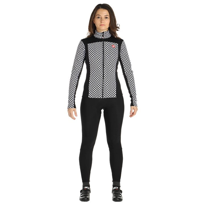 Fahrradhosen + Trikot CASTELLI Damen-Set (2 Teile) Sfida 2 weiß schwarz