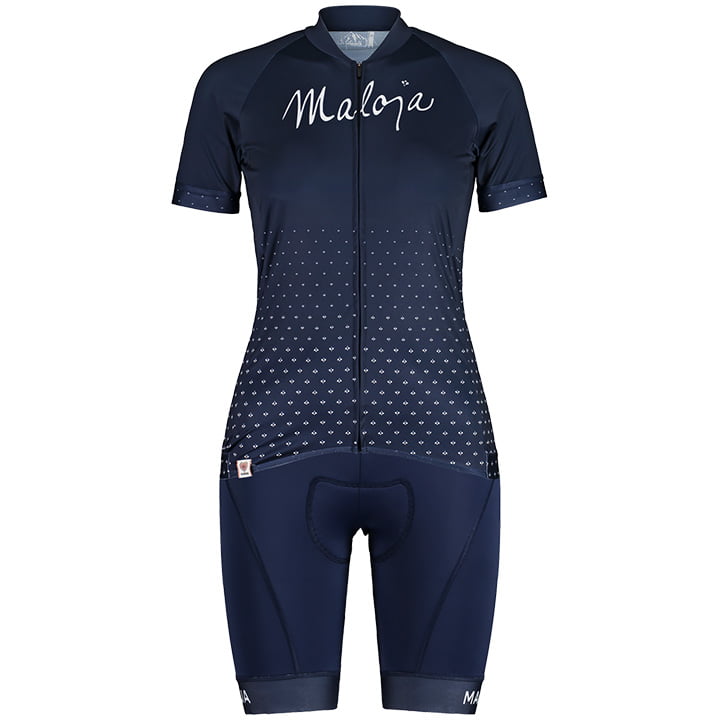 Fahrradhosen + Trikot MALOJA Damen-Set (2 Teile) HaslmausM. blau