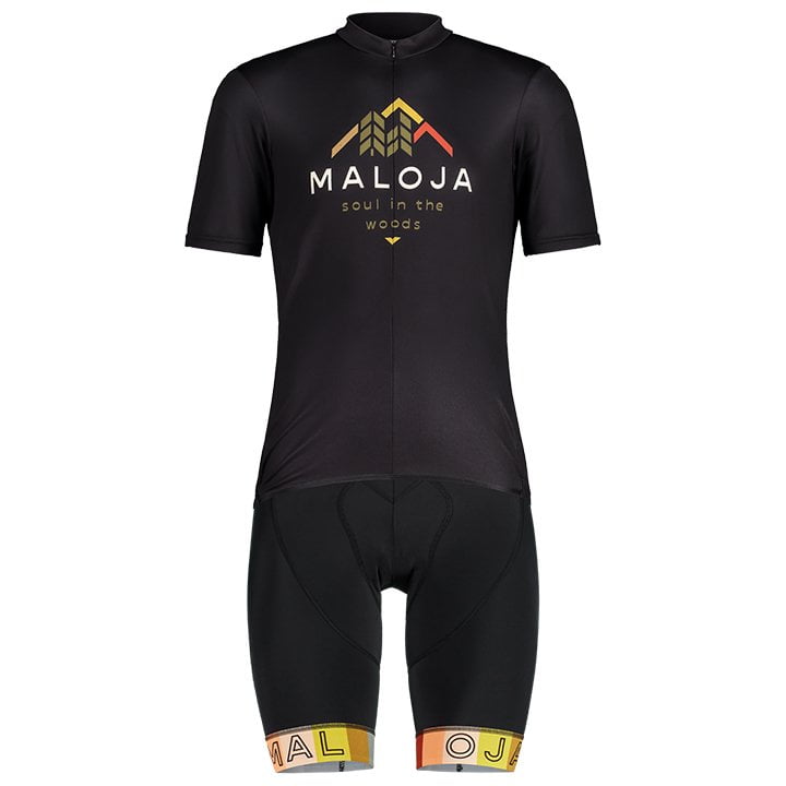 Fahrradhosen + Trikot MALOJA Set (2 Teile) SchwarzerleM. schwarz