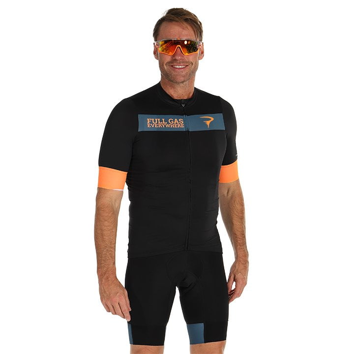 Fahrradhosen + Trikot PINARELLO Set (2 Teile) Fusion T-Writing schwarz blau