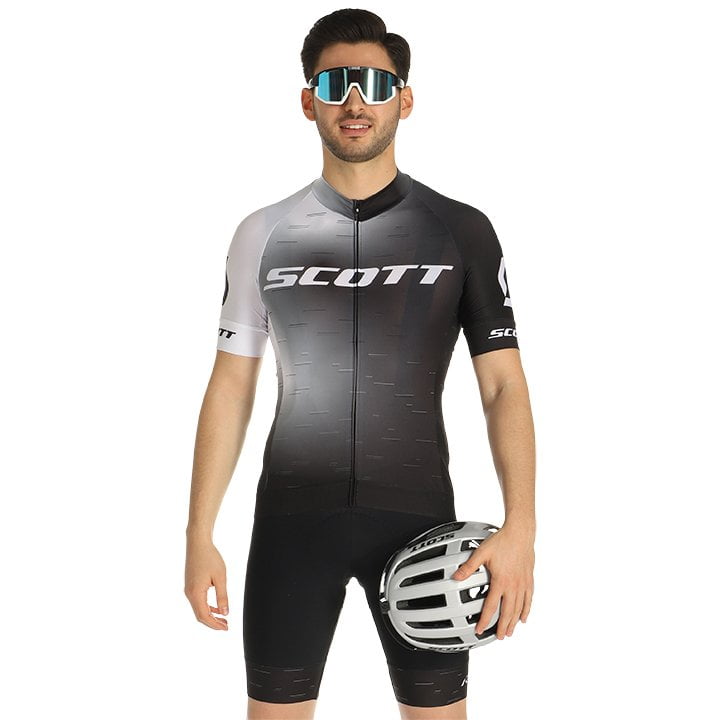 Fahrradhosen + Trikot SCOTT Set (2 Teile) RC Pro weiß schwarz