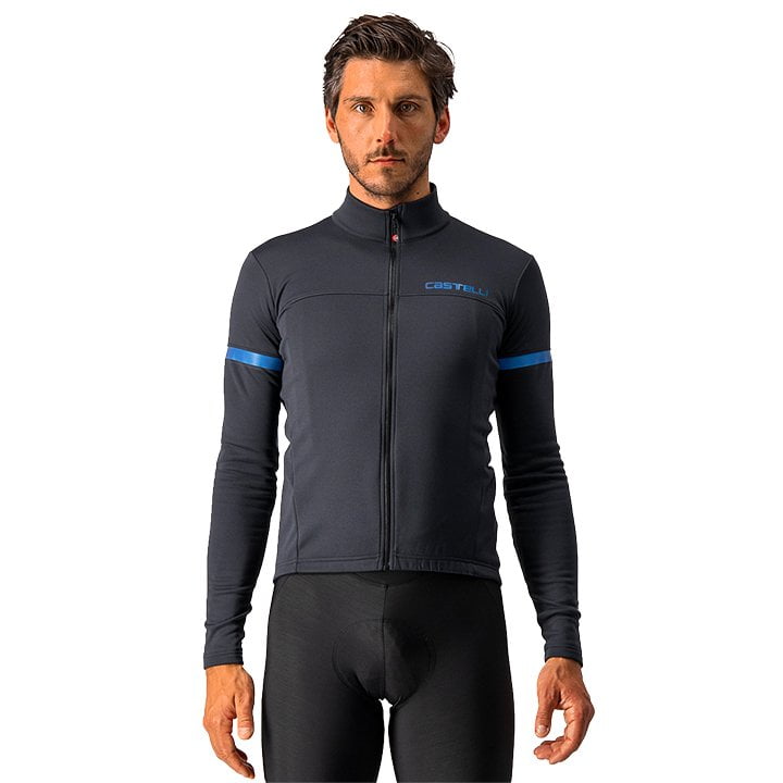 Radtrikot CASTELLI Langarmtrikot Fondo 2 schwarz