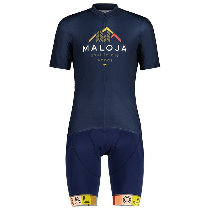 Radtrikot + Hosen MALOJA Set (2 Teile) SchwarzerleM. blau