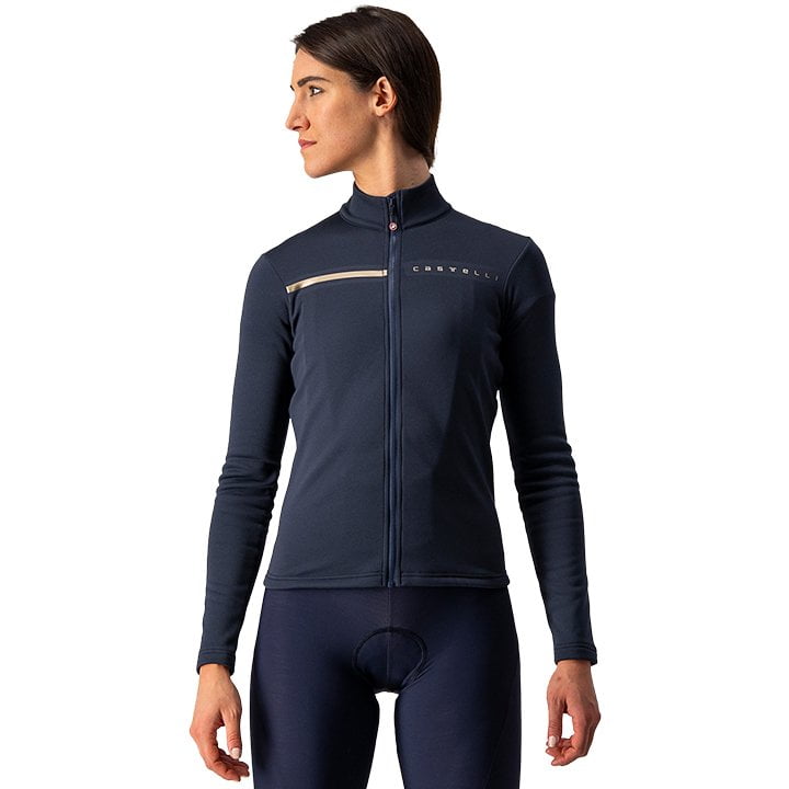 Radtrikots CASTELLI Damen Langarmtrikot Sinergia 2 Ltd. Edition dunkelblau