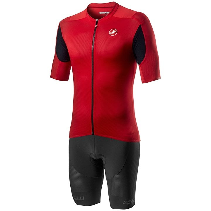 Radtrikots + Hosen CASTELLI Set (2 Teile) Superleggera 2 schwarz rot