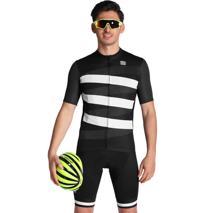 Radtrikots + Hosen SPORTFUL Set (2 Teile) Team 2.0 Ribbon weiß schwarz