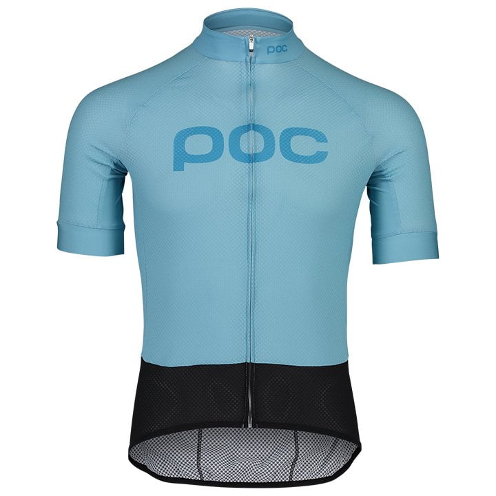 Radtrikots POC Kurzarmtrikot Essential Road Logo hellblau