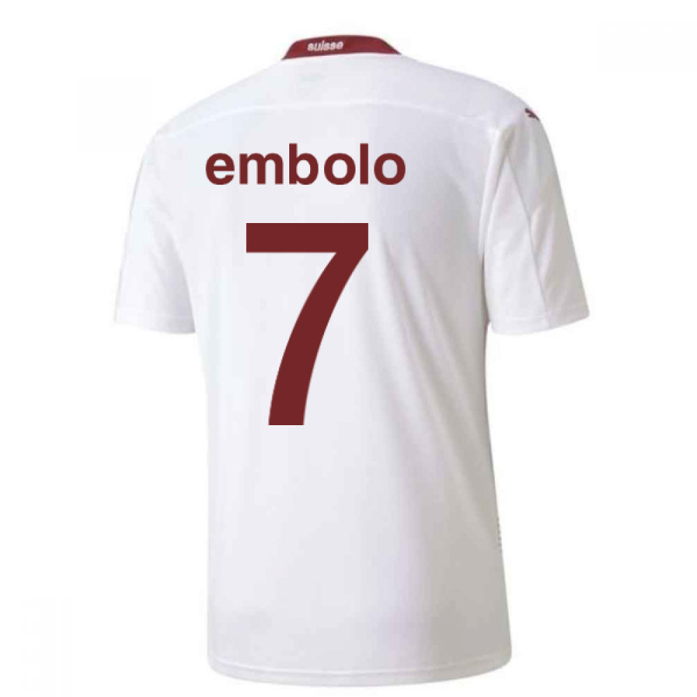 2020-2021 Schweiz Auswärts Puma Fußballtrikot (EMBOLO 7)