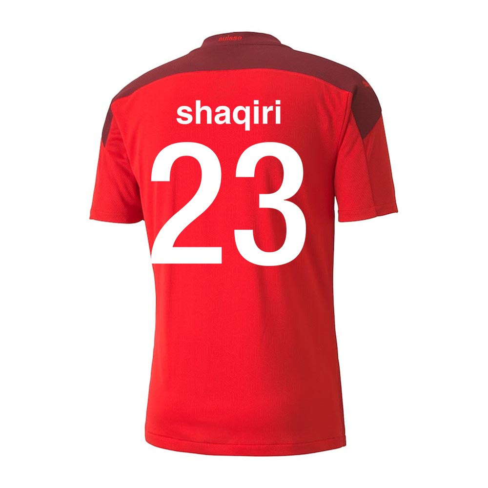 2020-2021 Schweiz Heim Puma Fußballtrikot Kinder (SHAQIRI 23)