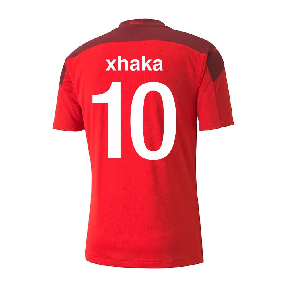 2020-2021 Schweiz Heim Puma Fußballtrikot (Kinder) (XHAKA 10)