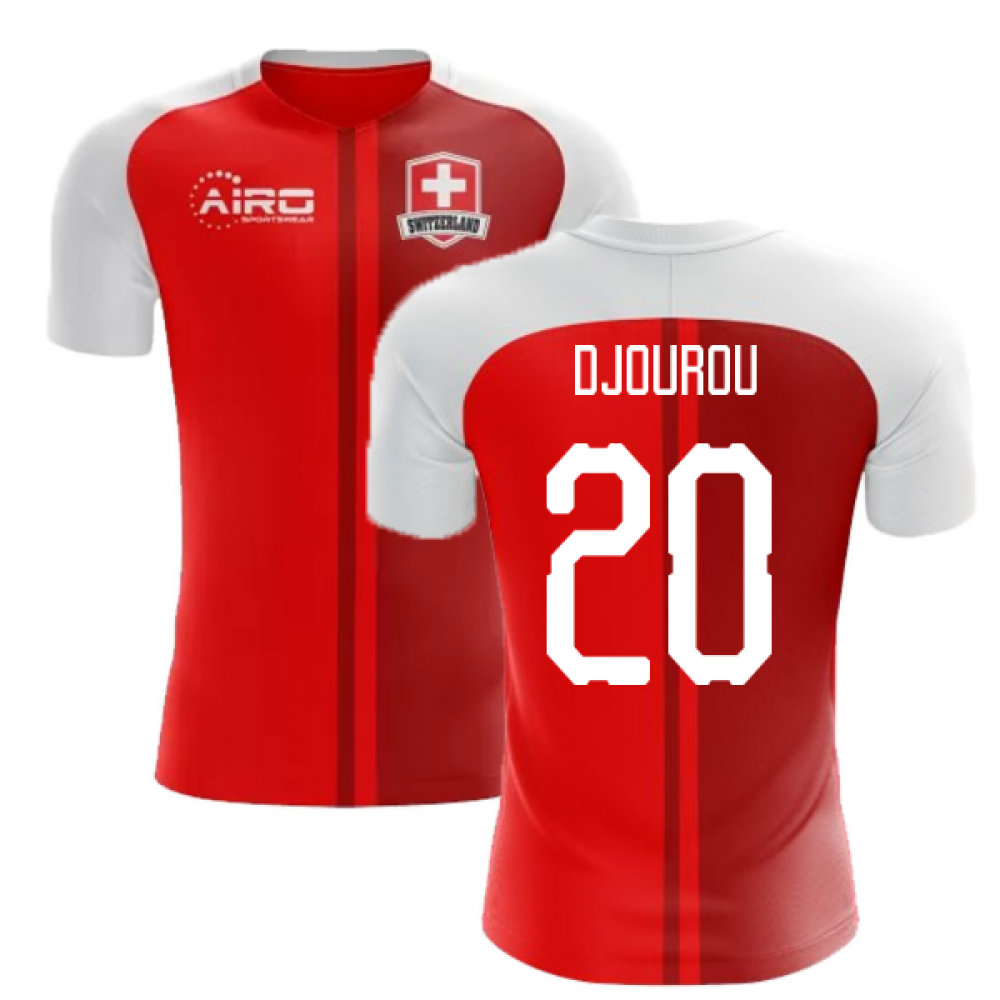 2022-2023 Schweiz Heimkonzept-Fußballtrikot (Djourou 20)