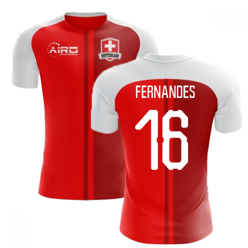 2022-2023 Schweiz Heimkonzept-Fußballtrikot (Fernandes 16)