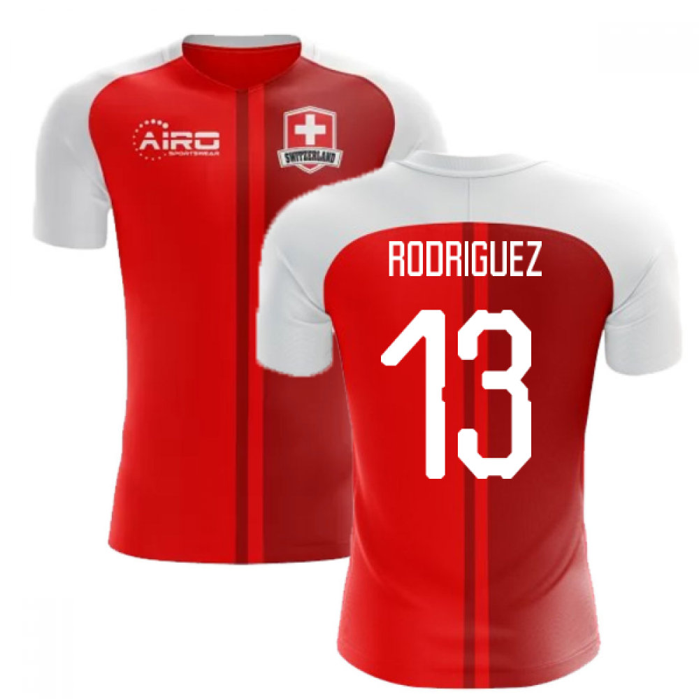 2022-2023 Schweiz Heimkonzept-Fußballtrikot (Rodriguez 13)