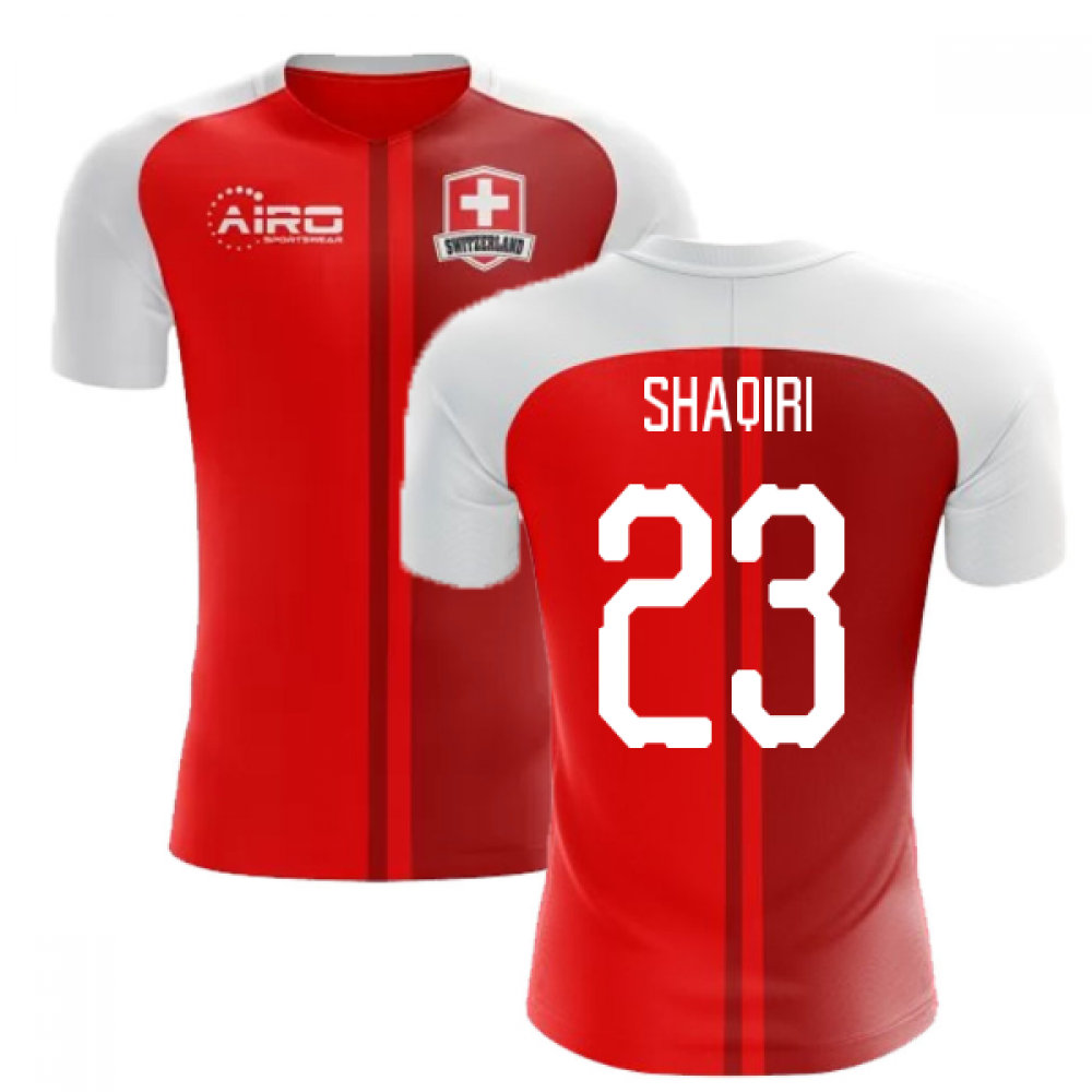 2022-2023 Schweiz Heimkonzept-Fußballtrikot (Shaqiri 23)