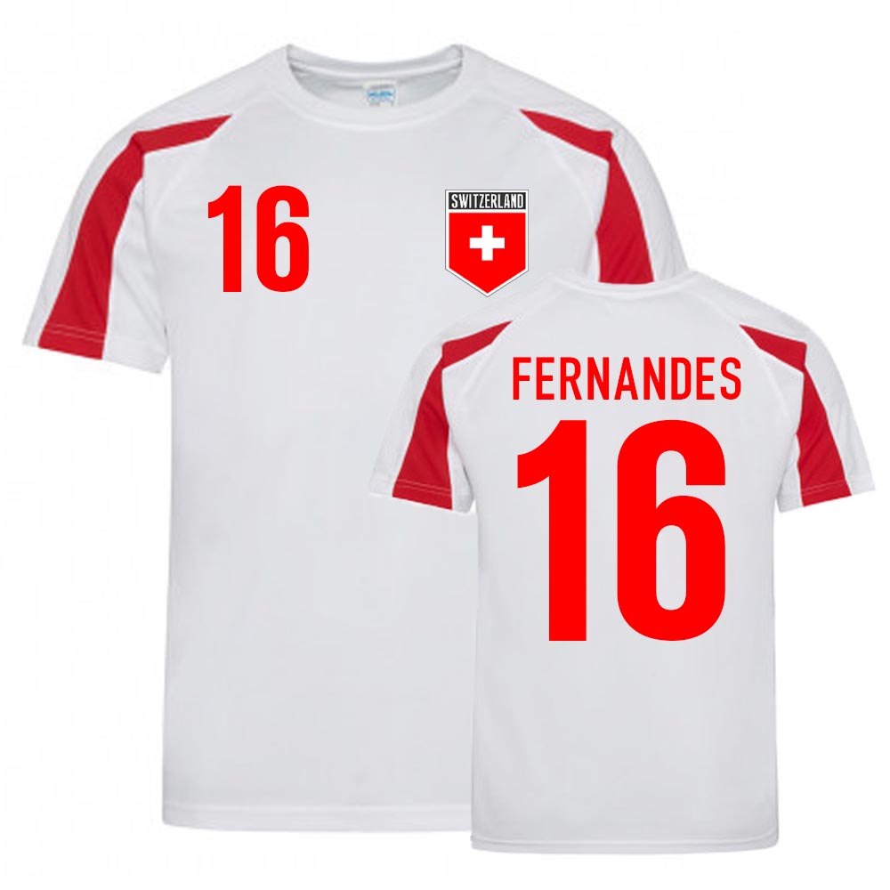 Gelson Fernandes Schweiz Trainingstrikot (Weiß-Rot)