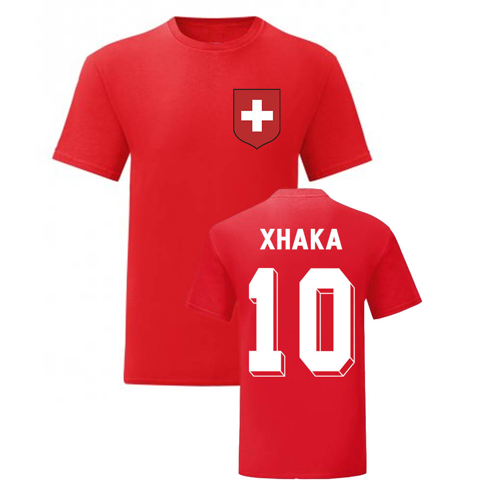 Granit Xhaka Switzerland National Hero T-Shirt Rot