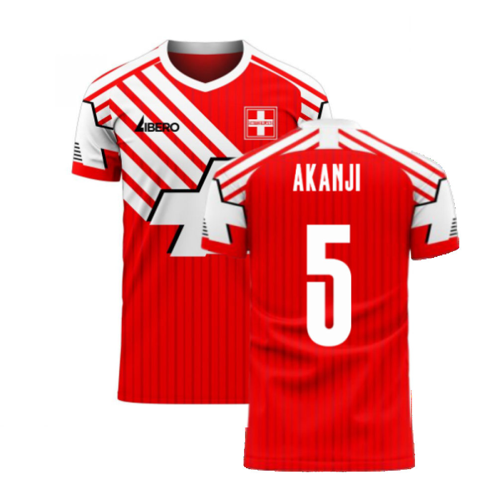 Schweiz 2020-2021 Retro Concept Football Kit Libero (AKANJI 5)