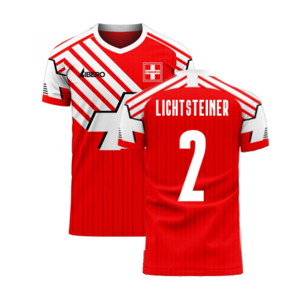 Schweiz 2020-2021 Retro Konzept-Fußballtrikot Libero (LICHTSTEINER 2)