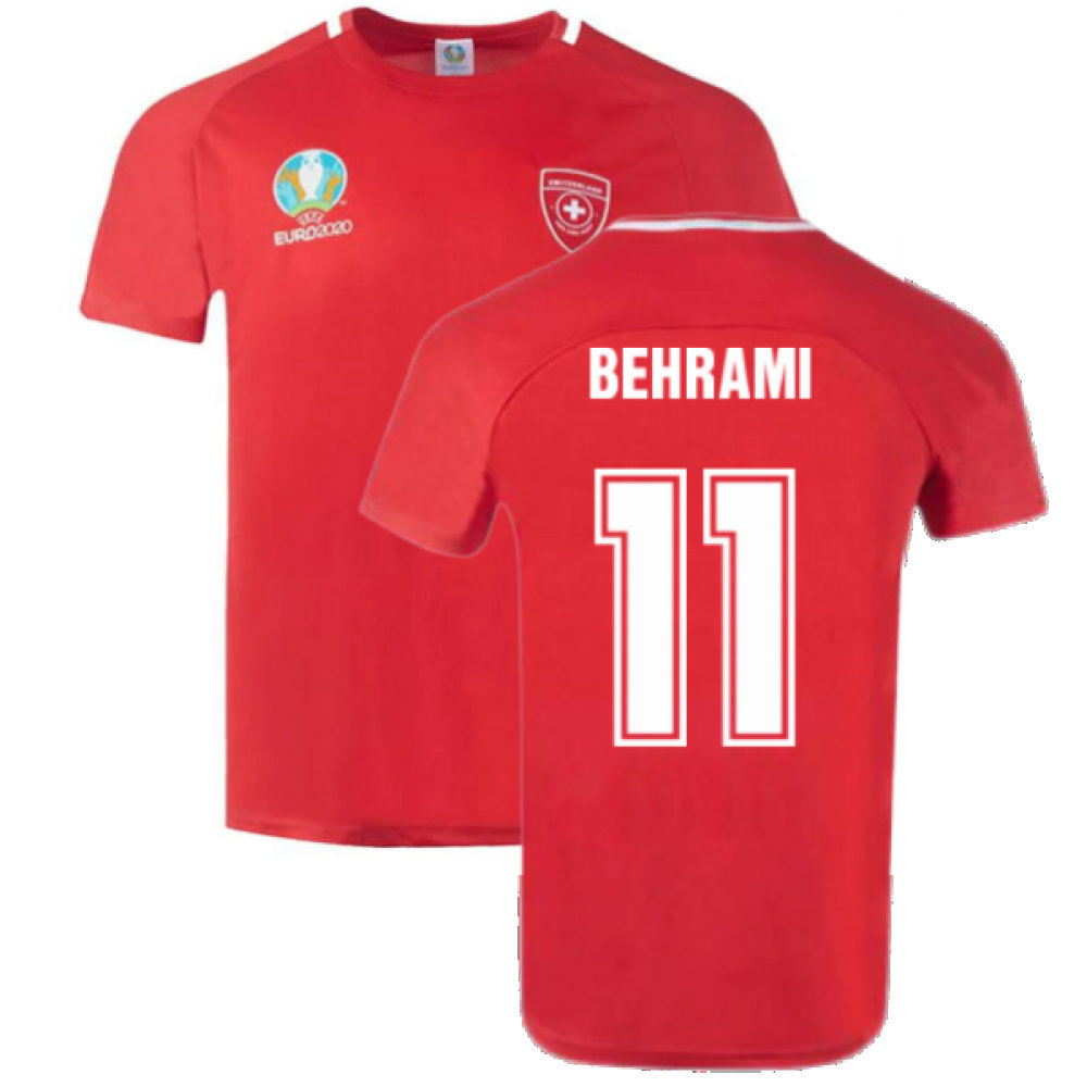 Schweiz 2022 Polyester T-Shirt Rot (BEHRAMI 11)