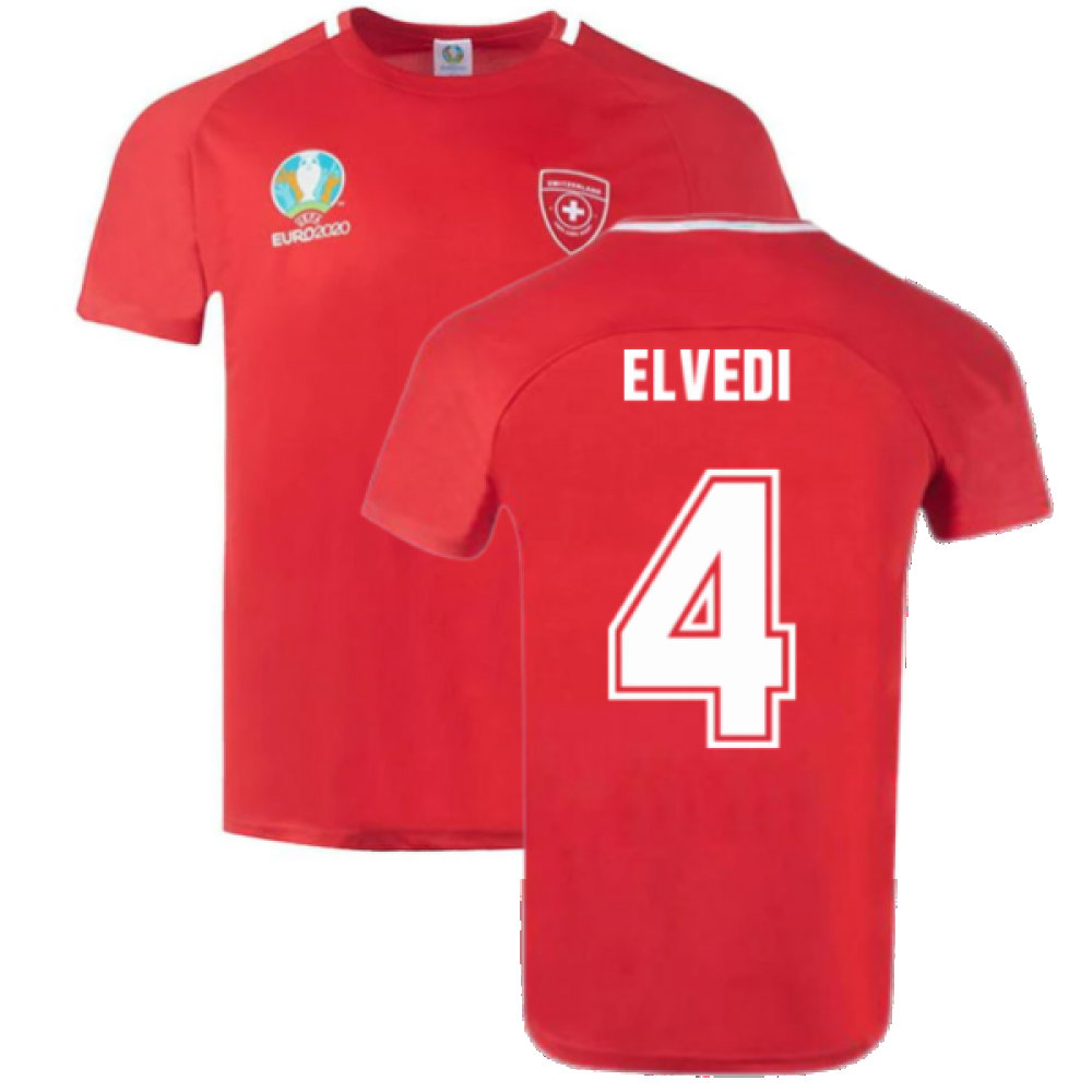 Schweiz 2022 Polyester T-Shirt Rot (ELVEDI 4)