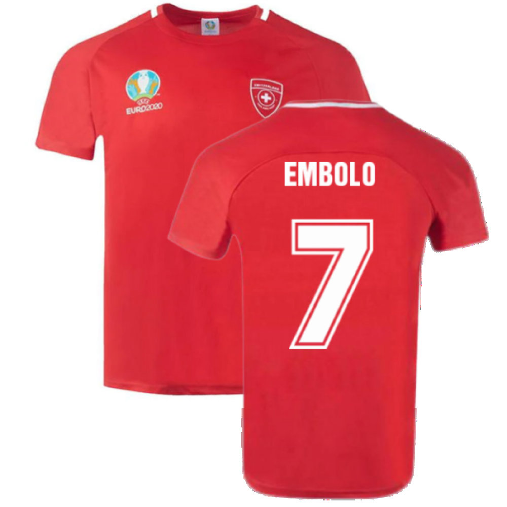 Schweiz 2022 Polyester T-Shirt Rot (EMBOLO 7)