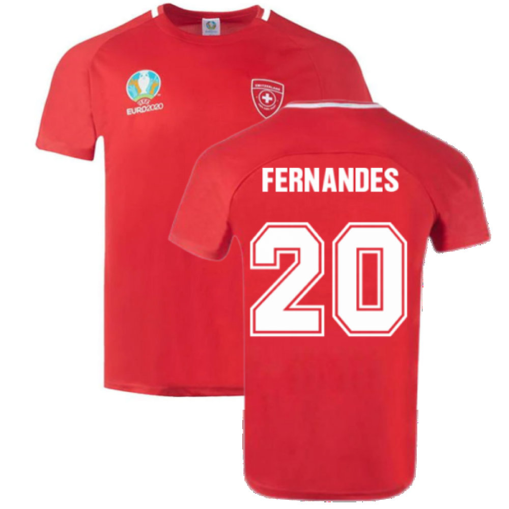 Schweiz 2022 Polyester T-Shirt Rot (FERNANDES 20)