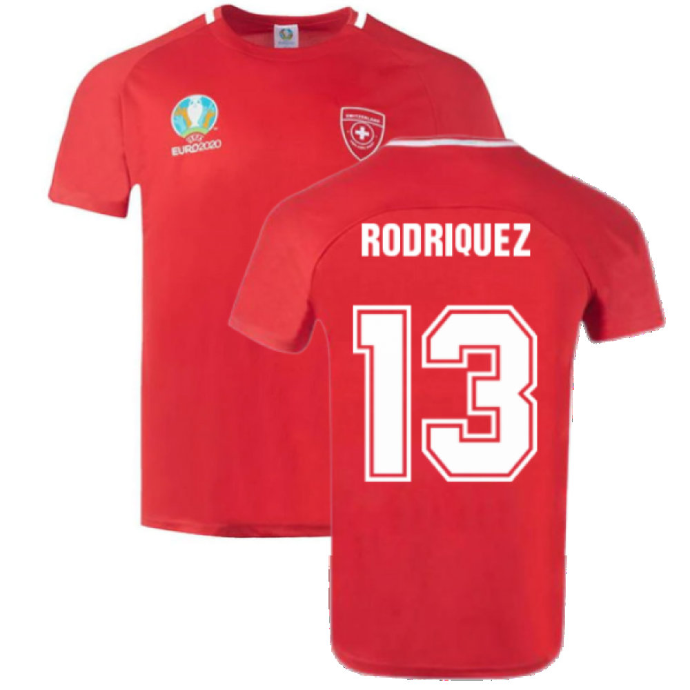 Schweiz 2022 Polyester T-Shirt Rot (RODRIQUEZ 13)