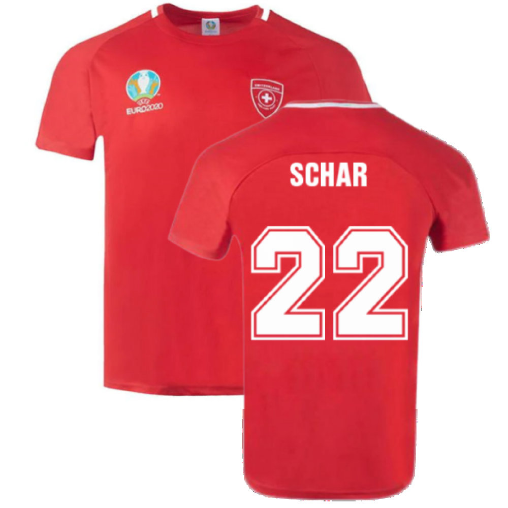 Schweiz 2022 Polyester T-Shirt Rot (SCHAR 22)