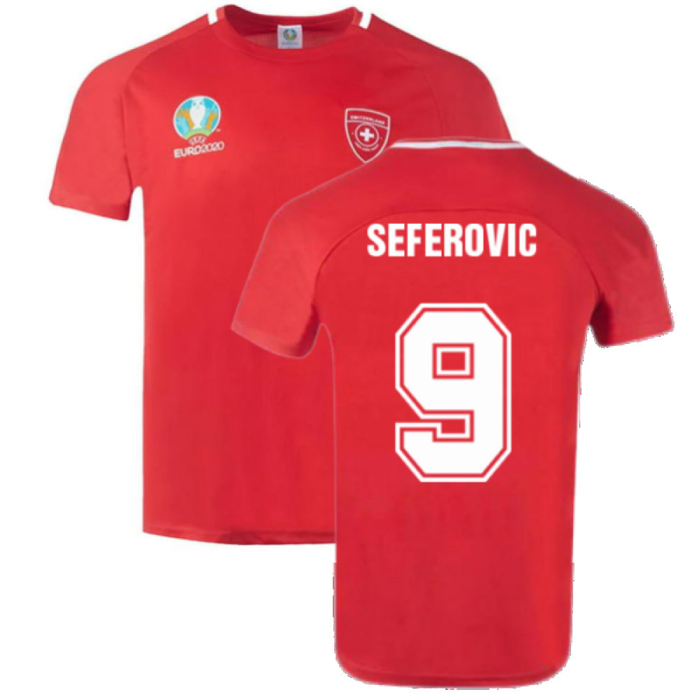 Schweiz 2022 Polyester T-Shirt Rot (SEFEROVIC 9)