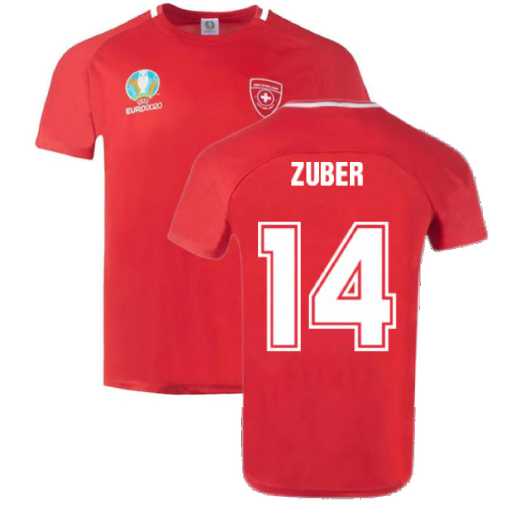 Schweiz 2022 Polyester T-Shirt Rot (ZUBER 14)