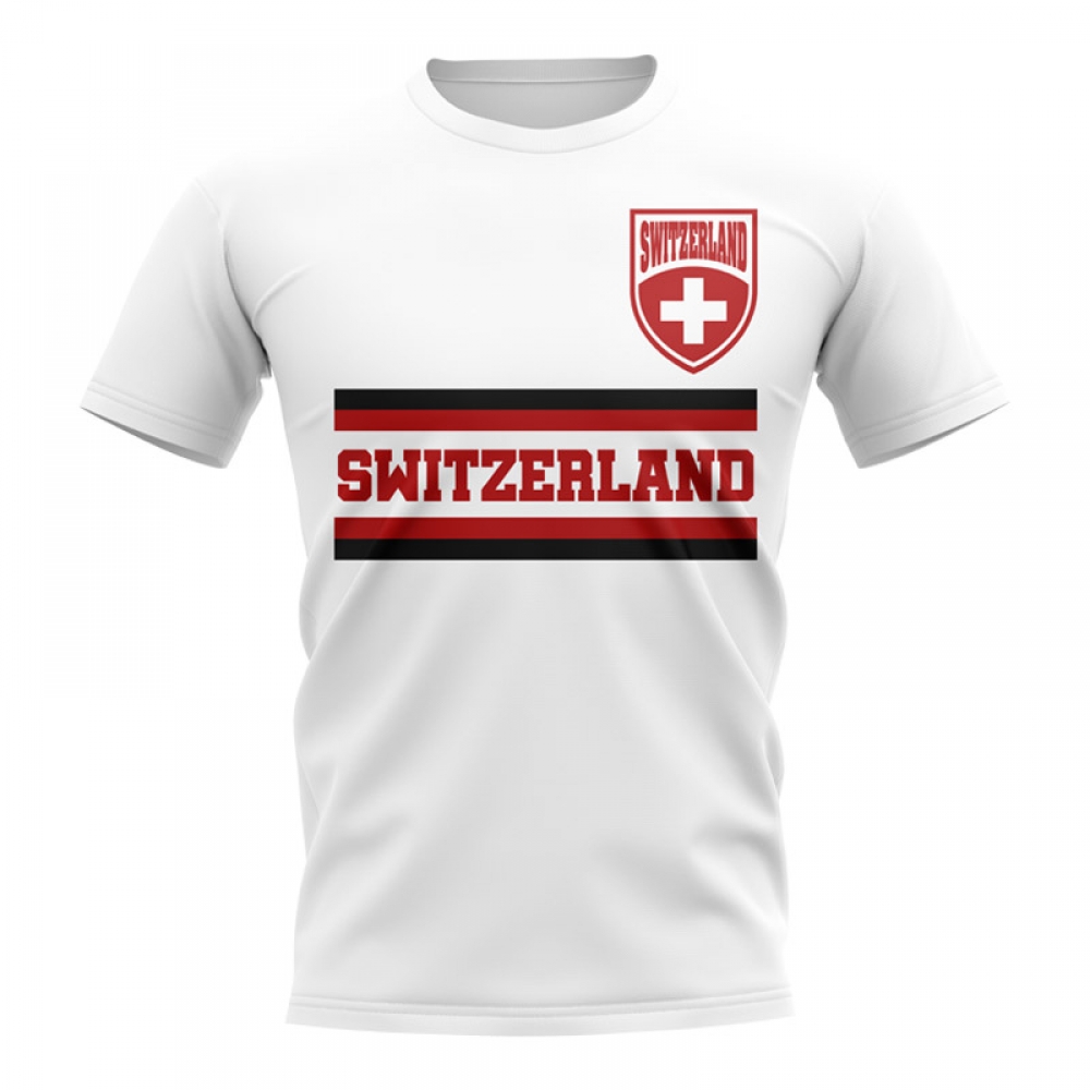Schweiz Core Football Country T-Shirt Weiß