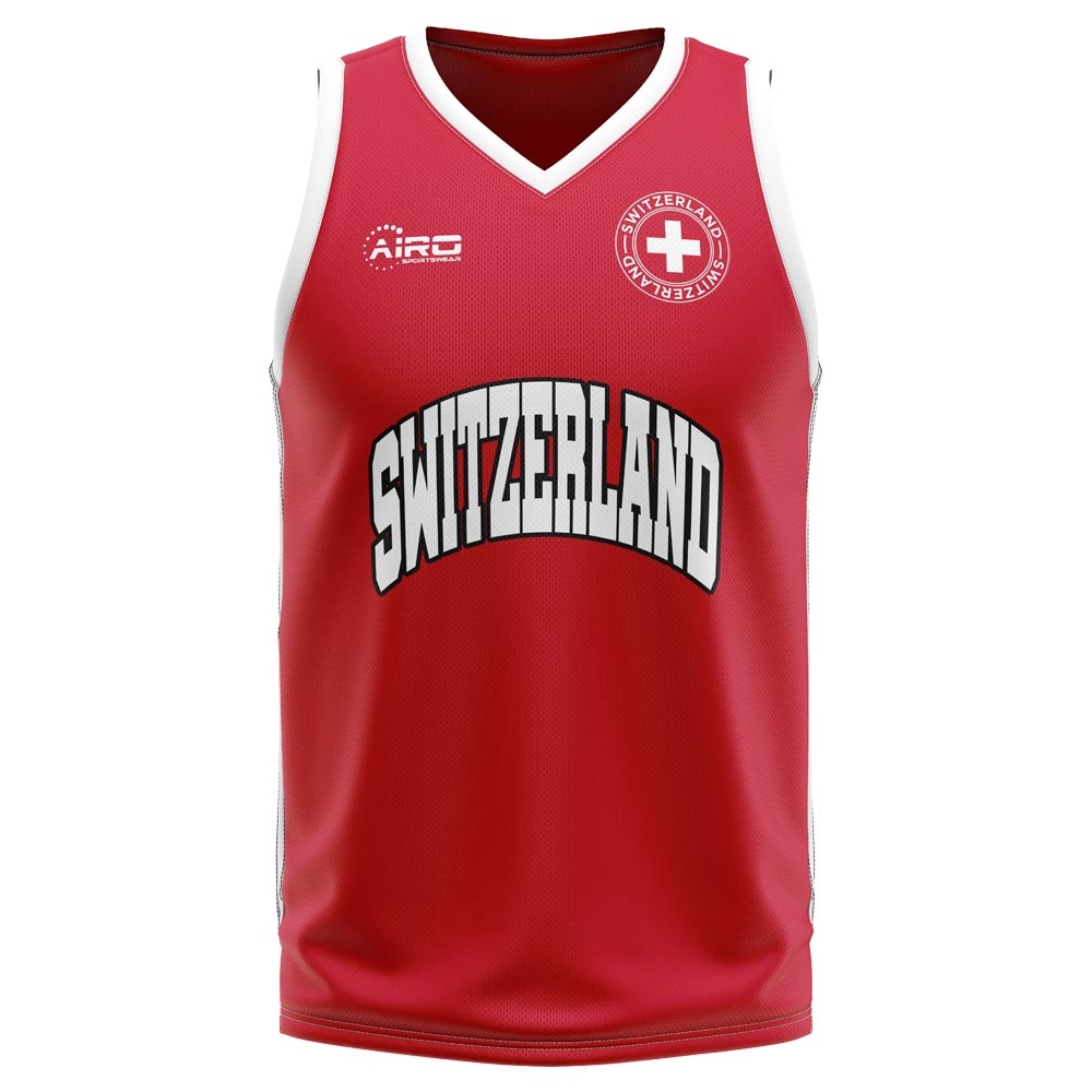 Schweiz Heimkonzept-Basketballtrikot