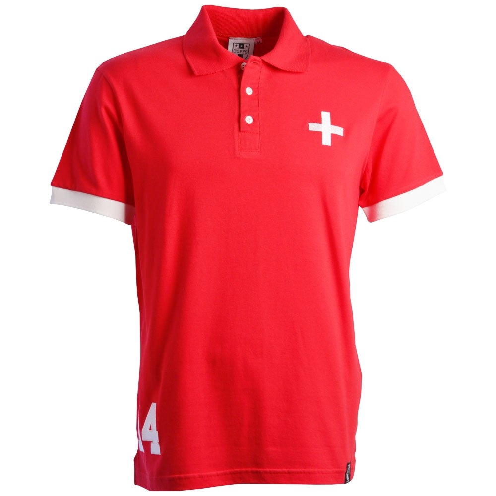Schweiz Nr. 14 Rotes Poloshirt