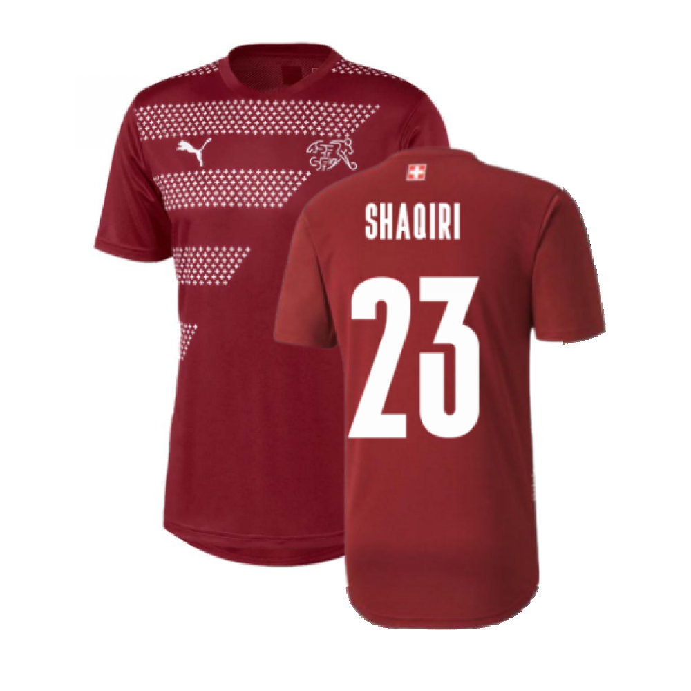 Schweiz Stadium Trikot 2020-2021 Granatapfel (SHAQIRI 23)