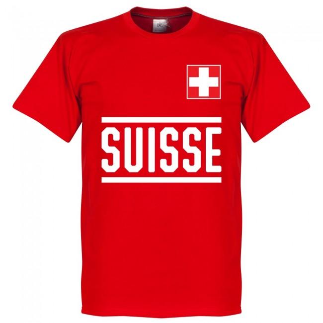 Schweiz Team T-Shirt - Rot