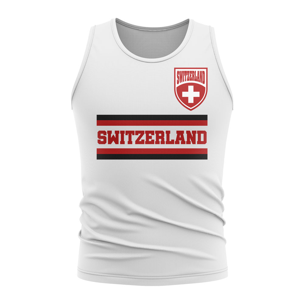 Switzerland Core Football Country Ärmelloses T-Shirt Weiß