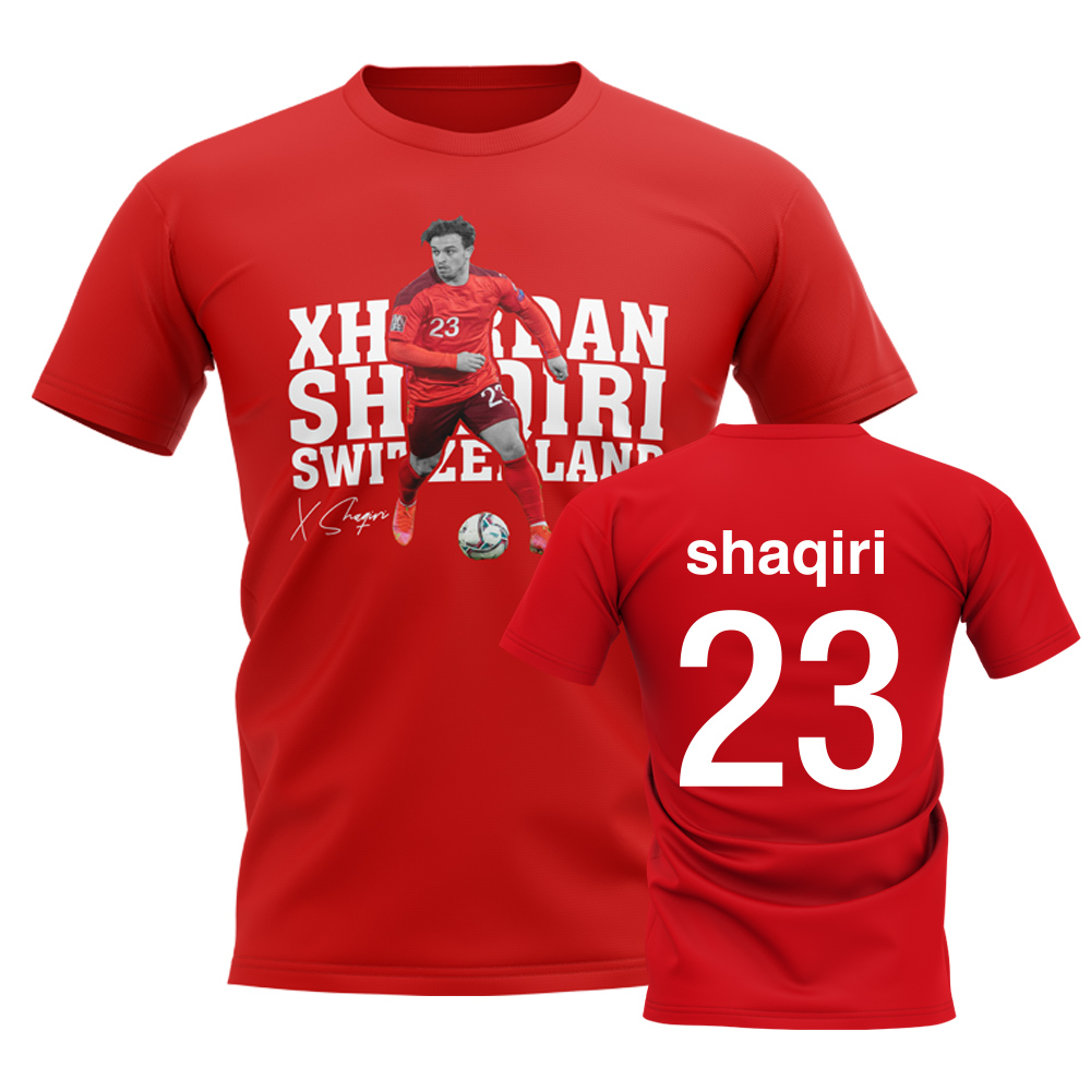 Xherdan Shaqiri Schweiz Spieler T-Shirt Rot