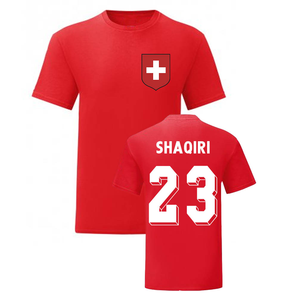 Xherdan Shaqiri Switzerland National Hero T-Shirt Rot