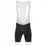 Fahrradhosen Herren BOBTEAM kurze Trägerhose Super Grip weiß schwarz