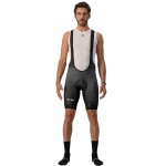 Fahrradhosen Herren CASTELLI kurze Trägerhose Insider schwarz