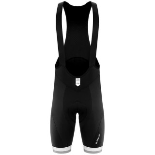 Fahrradhosen Herren DE MARCHI kurze Trägerhose Perfecto Plus schwarz