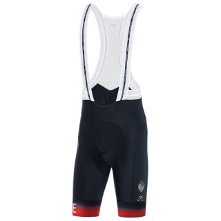 Fahrradhosen Herren GORE WEAR GORE kurze Trägerhose Cancellara dunkelblau rot