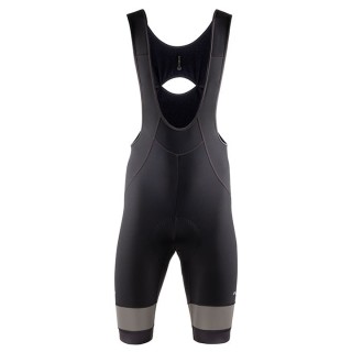 Fahrradhosen NALINI kurze Trägerhose Warm Reflex schwarz