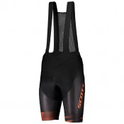 Fahrradhosen SCOTT kurze Trägerhose RC Pro schwarz orange